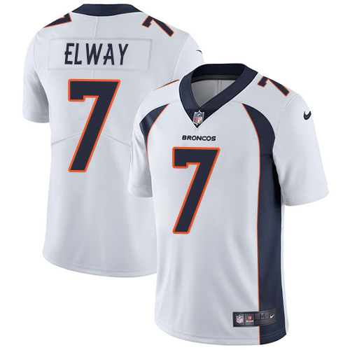 Nike Broncos #7 John Elway White Youth Stitched NFL Vapor Untouchable Limited Jersey - Click Image to Close